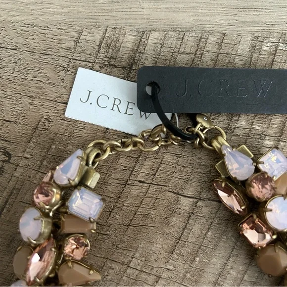 J. Crew Pink Toned Jeweled Necklace - Picture 2 of 4